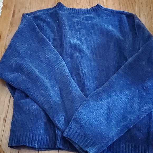 Blue button down sweater - Picture 3 of 4